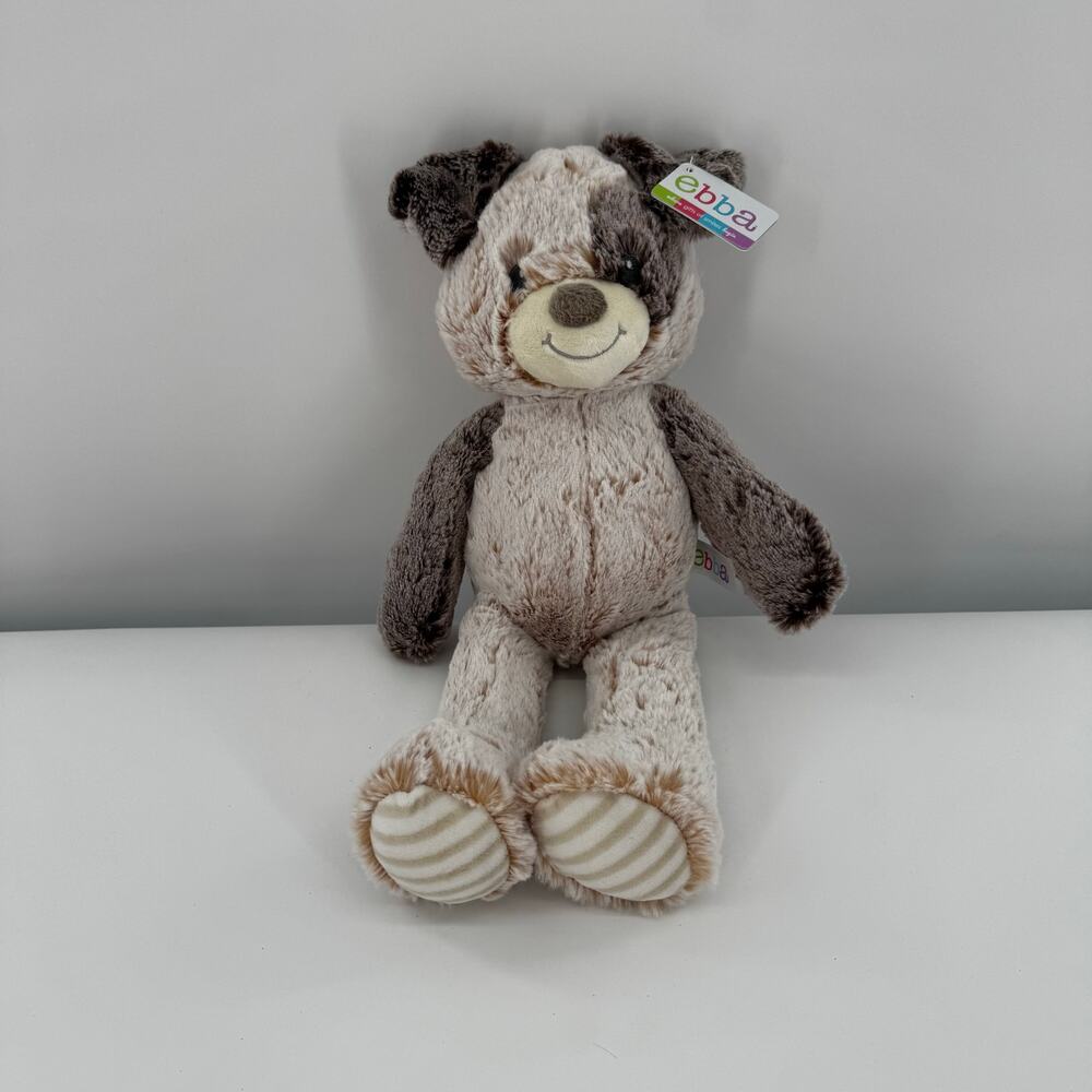 Ebba Brown White‎ Teddy Bear Plush Stuffed Animal Soft Plush Collectable  15"